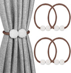Melaluxe 4 Pack Magnetic Curtain Tiebacks, Decorative Curtain Holdbacks by Melaluxe