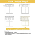 OWENIE White Valances for Windows 1 Pcs 18 Inch Length, Light Filtering - Image 2