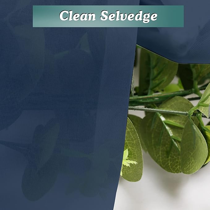 Chyhomenyc Sheer Curtains 63 Inch Length Set of 2, Rod Pocket Voile Drapes - Image 8