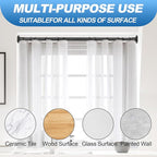 CorkLatta Black Shower Curtain Rod 31 to 104 Inch, 1 Inch Diameter Adjustable - Image 5