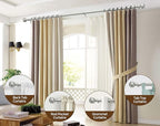 KAMANINA 1 Inch Extra Long Curtain Rod 140 to 195 Inches Silver Heavy Duty - Image 4