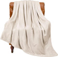 BEDELITE Fleece Blanket Beige Throw Blankets by BEDELITE