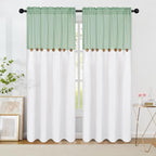 FRAMICS Farmhouse Cotton Linen Curtains by FRAMICS
