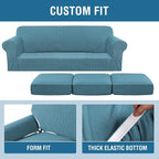 4 Piece Stretch Sofa Covers for 3 Cushion Couch Covers for Living Room - Image 4