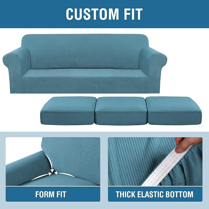 H.VERSAILTEX 4 Piece Stretch Sofa Covers - Image 4