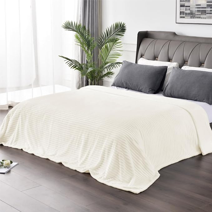 BEDELITE Fleece Blanket Queen Size – 3D Ribbed Jacquard Soft and Warm - Image 6
