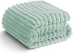 HIMEET Sage Green Ribbed Twin Blanket by Unknown