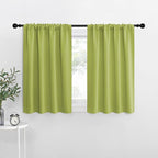 NICETOWN Fresh Green Kitchen Curtains, Short Blackout Curtains & Drapes by NICETOWN