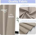 Simplebrand Ava Stone Short 36 Inches Blackout Curtain 2 Panels Set, Half - Image 3
