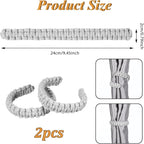 Ptwola 2 Pack Braided Curtain Tiebacks Boho Elegant Rustic Curtain Holdbacks - Image 2