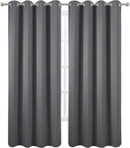 LEMOMO Grey Blackout Curtains/52 x 95 Inch/Set of 2 Panels Thermal Insulated - Image 2