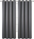 LEMOMO Grey Blackout Curtains/52 x 108 Inch/Set of 2 Panels Thermal Insulated - Image 2