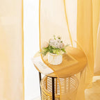 MIULEE 2 Panels Solid Color Sheer Window Curtains Elegant Window Voile Fall - Image 6