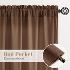 HOMEIDEAS Non-See-Through Brown Privacy Sheer Curtains, 52 X 54 Inches Long 2 - Image 6