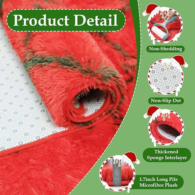 Shag Area Rug for Bedroom 4x6, Fluffy Area Rugs for Living Room, Geometric Soft - Image 5