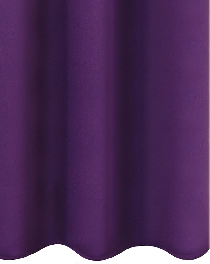 LEMOMO Purple Blackout Curtains 34 x 63 Inch Length/Set of 2 Curtain - Image 9
