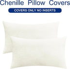 CaliTime Throw Pillow Covers Decorative 16 X 26 Inches Pack of 2 Cozy Chenille - Image 6