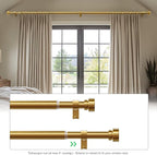 Lootkell 2 Pack Gold Curtain Rods Set - Image 4