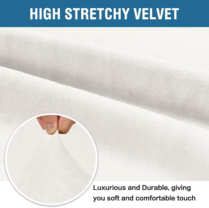 H.VERSAILTEX Stretch Velvet Sofa Covers Large Couch Covers Sofa Slipcovers - Image 4