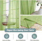 Sheer Curtains 84 Inches Long 2 Panels, Elegant Airy Transparent Light - Image 4