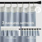 MIULEE Light Blue Back Tab Blackout Curtains 72 Inches Long 2 Panels Set - Image 3