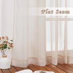 NICETOWN Sheer Taupe Curtains for Bedroom 120 inches Long, Grommet Elegant - Image 6