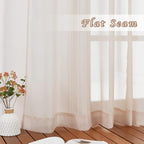 NICETOWN Voile Taupe Sheer Curtains 84 Inches Long, Grommet Airy & Lightweight - Image 7