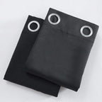 LEMOMO Black Blackout Curtains 52 x 63 Inch Length/Set of 2 Curtain - Image 9
