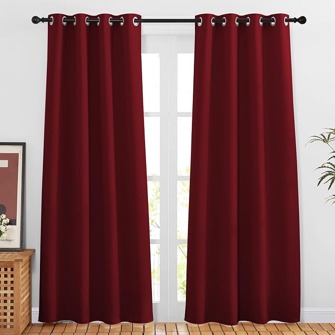 NICETOWN Blackout Doorway Curtains 80 inches Long 2 Panels Set, Grommet Thermal by NICETOWN