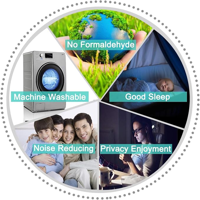 Yakamok Black Out Curtains 63 Inch Length - Image 8