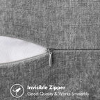 MIULEE Pack of 2 Couch Throw Pillow Covers 20x20 Inch Dark Gray Farmhouse - Image 3