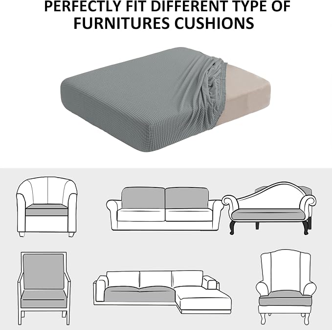 Couch Seat Cushion Covers, Stretch Sofa Cushion Protector Couch Cover - Image 7