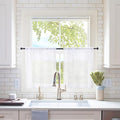 MIULEE 2 Panels Kitchen Tiers Half Window Sheer Curtains Rod Pocket Voile Drapes by MIULEE
