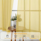 Gwine Short Kitchen Sheer Curtains 36 Inch Length - Image 8