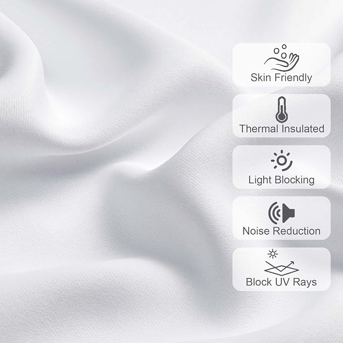 Chyhomenyc Pure White Valances for Windows, Short Window Valance Curtains for - Image 4