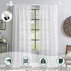 KAMANINA White Curtain Rod No Drilling 32 to 58 Inches, 5/8 Inch Adjustable - Image 6