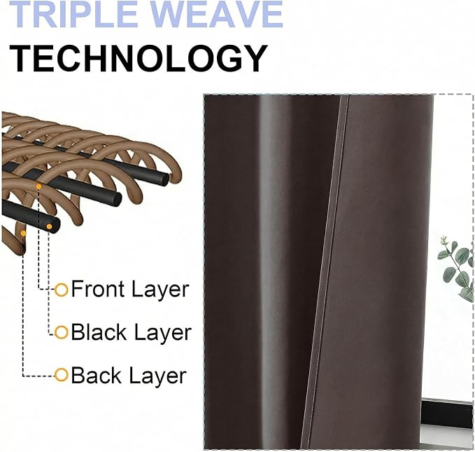 Simplebrand Ava Chocolate Short Blackout Curtains - Image 5