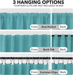 Deconovo Blackout Curtains Back Tab and Rod Pocket Curtains Insulated Thermal - Image 2