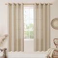 LAMIT 78 Inch Length Brown Linen Curtains by LAMIT