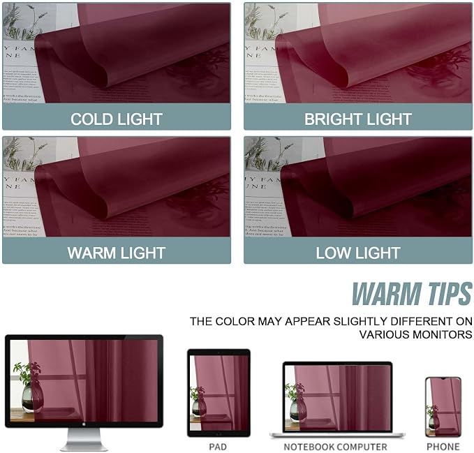 Sheer Curtains 84 Inches Long 2 Panels, Elegant Airy Transparent Light - Image 6