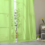 Sheer Curtains 63 Inch Length 2 Panels Set - Image 8