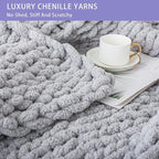 Bigacogo Chunky Knit Throw Blanket - Image 4