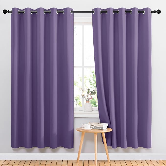 NICETOWN Bedroom Curtains Blackout Drapery Panels, 2 Panels, 70 x 72 inches by NICETOWN