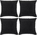 Fancy Homi 4 Packs Boho Black Decorative Throw Pillow Covers 20x20 Inch by Fancy+Homi