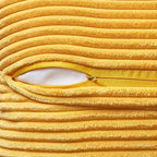 MIULEE Golden Yellow Corduroy Pillow Covers 16x16 Inch - Image 3