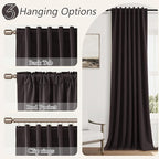 Guken 100% Blackout Curtains 84 Inch Length 2 Panels Set - Image 6