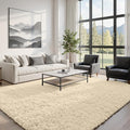 8x10 Area Rugs for Living Room Rug: Soft Fluffy Shag Beige Rugs for Bedroom by CarpetAddColortoYourLife