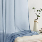 MIULEE 2 Panels Solid Color Sheer Window Curtains Elegant Window Voile - Image 4