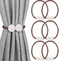 Melaluxe 6 Pack Magnetic Curtain Tiebacks, Decorative Curtain Holdbacks by Melaluxe