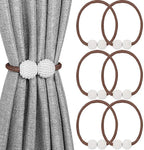 Melaluxe 6 Pack Magnetic Curtain Tiebacks, Decorative Curtain Holdbacks by Melaluxe